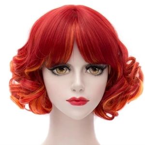 Red orange wig